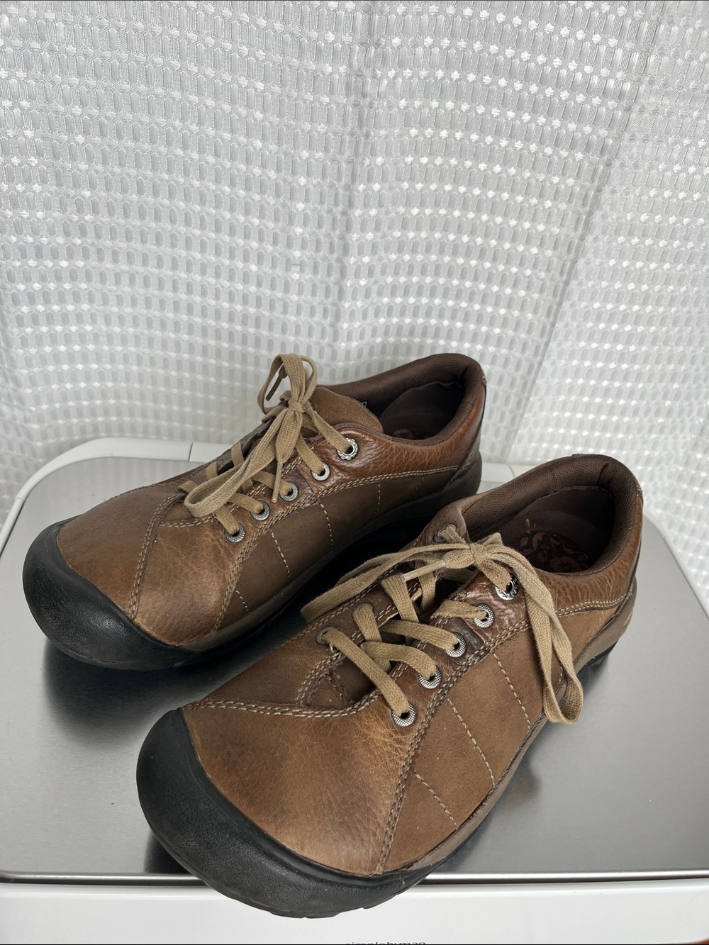 KEEN Presidio Cascade Shitake Leather Comfort Shoes Womens 9 Brown Lace Up - Picture 4 of 11